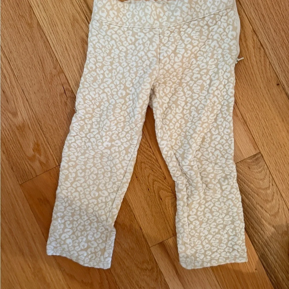 Janie and Jack Cream Leopard Print Pants